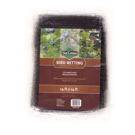 Sta-green 14' X 14' Black Polypropylene Bird Netting No Dig Garden Hardware Cloth