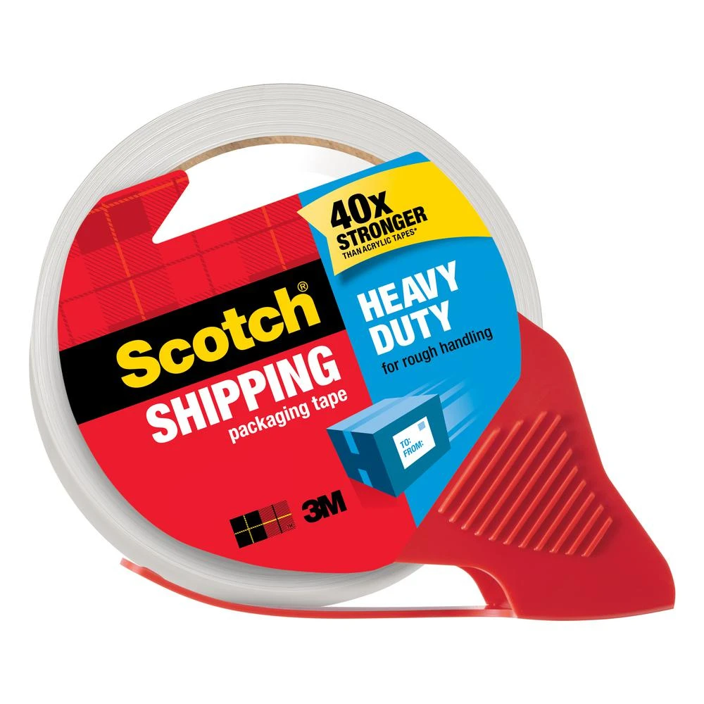 Scotch 1.88 In. X 54.6 Yds. Heavy-duty Shipping Packaging Tape With Dispenser
