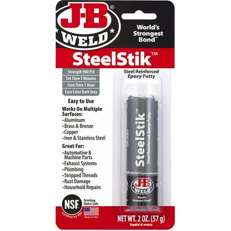 V.i.p. J-b Weld Steelstik Steel Reinforced Epoxy Putty Stick 2 Oz