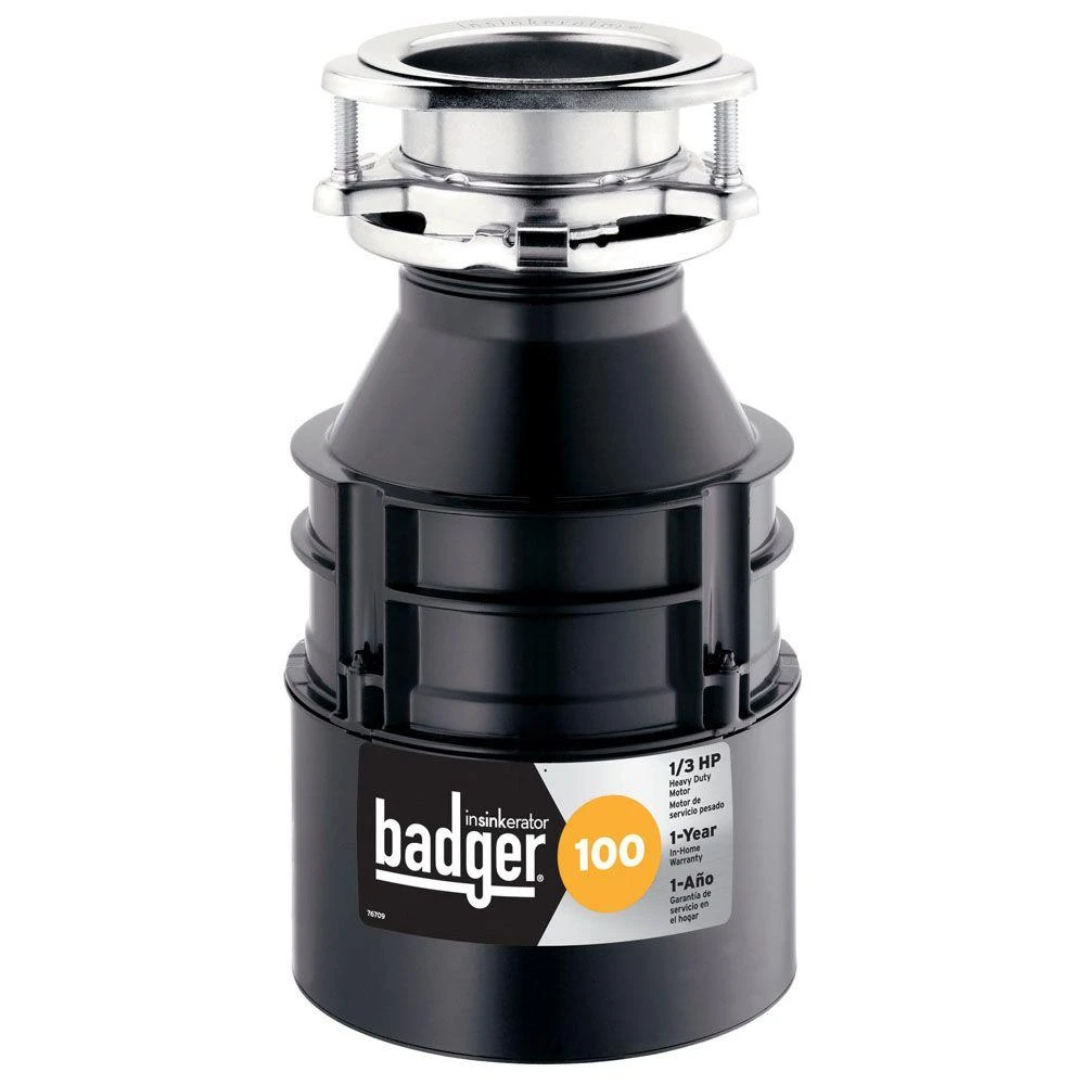 Insinkerator Badger 100 1/3 Hp Continuous Feed Garbage Disposal