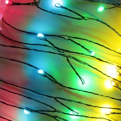 LED Micro Dot Christmas String Lights, Multi Color, Silver Wire, Timer/Battery Operated, 40-Ct.