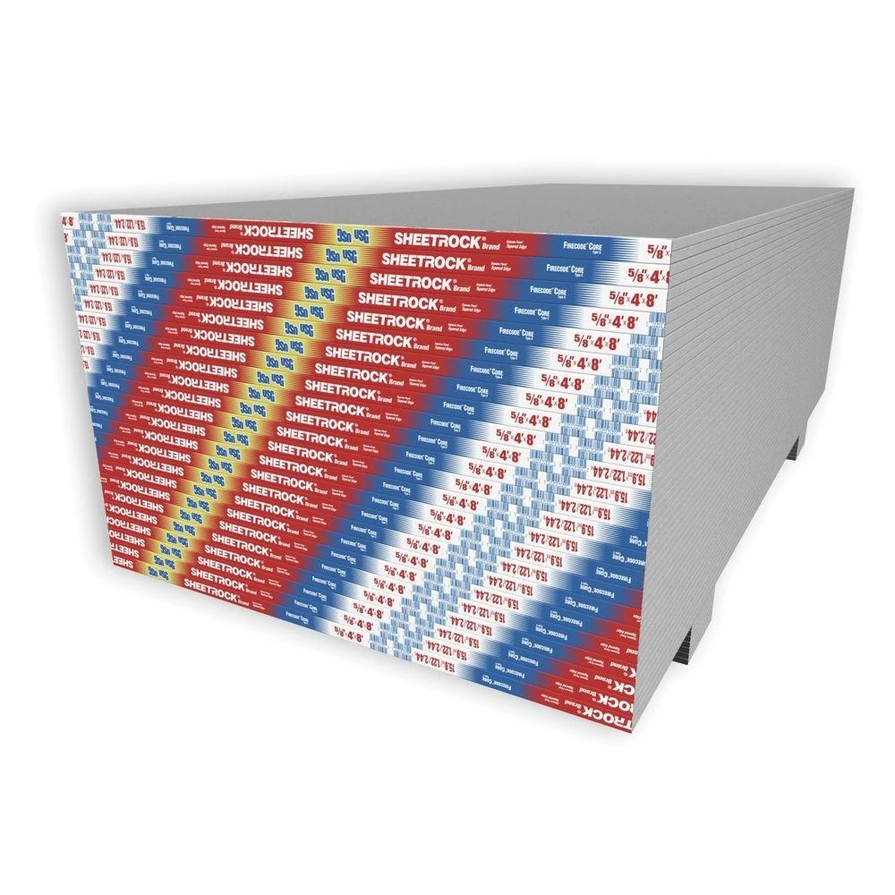 Firecode Core 5/8 Inch X 4 Feet X 8 Feet Gypsum Board