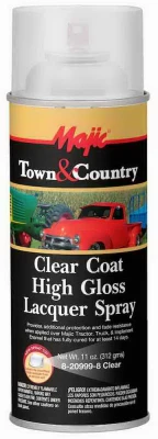 Town and Country High Gloss Clear Coat Lacquer Spray, 11 Ounce Can