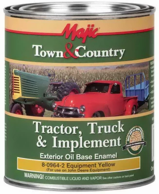 Majic Tractor & Implement Paint, John Deere Yellow, Quart, Model 8-0964-2