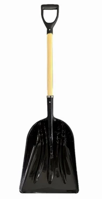 Plastic Grain Scoop with Wood D-Handle for Durable and Comfortable Use