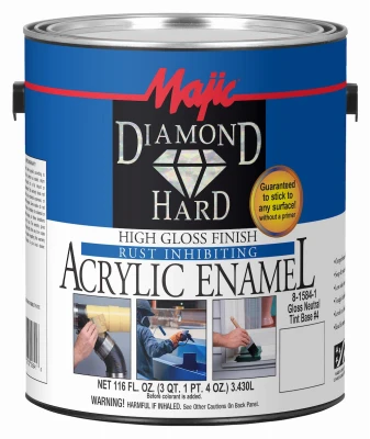 Majic Diamondhard Anti-rust Acrylic Paint, High Gloss, Neutral Tint Base 4, 1 Gallon