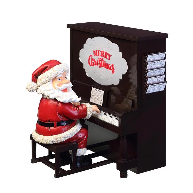 Mr. Christmas Sing-a-long Santa Animated Decor 10.25 In. Battery Operated