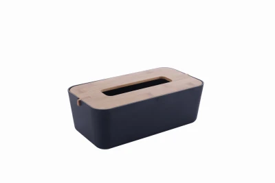 Stowe Black Tissue Box Holder for Standard Size Tissue Boxes