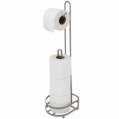 Earl Satin Metal Toilet Paper Holder, Holds Four Rolls