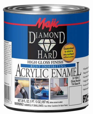 Majic Diamondhard Anti-rust Acrylic Paint, High Gloss, Neutral Tint Base 4, Quart