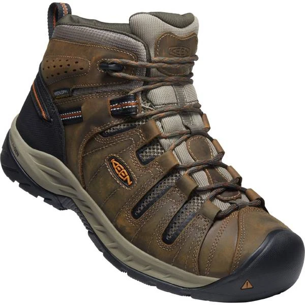 Keen Men's Flint Ii Mid Waterproof Soft Toe Work Boots Black Olive/brindle Size 13 M Us
