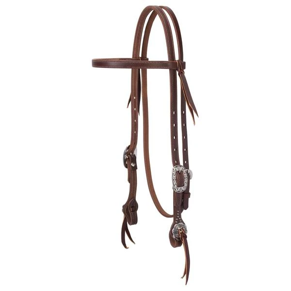 Weaver Leather Working Tack Straight Browband Headstall With Floral Hardware