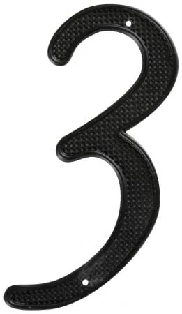 Stanley Hardware 4 Inch Black Number 3 House Numbers Model 579933