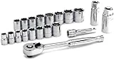 Powerbuilt 21-piece 3/8-inch Drive Metric Socket Set Model 640190