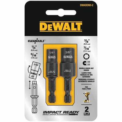 2-Piece Double-Ended SAE Nut Driver Set, Impact Ready, Durable Construction