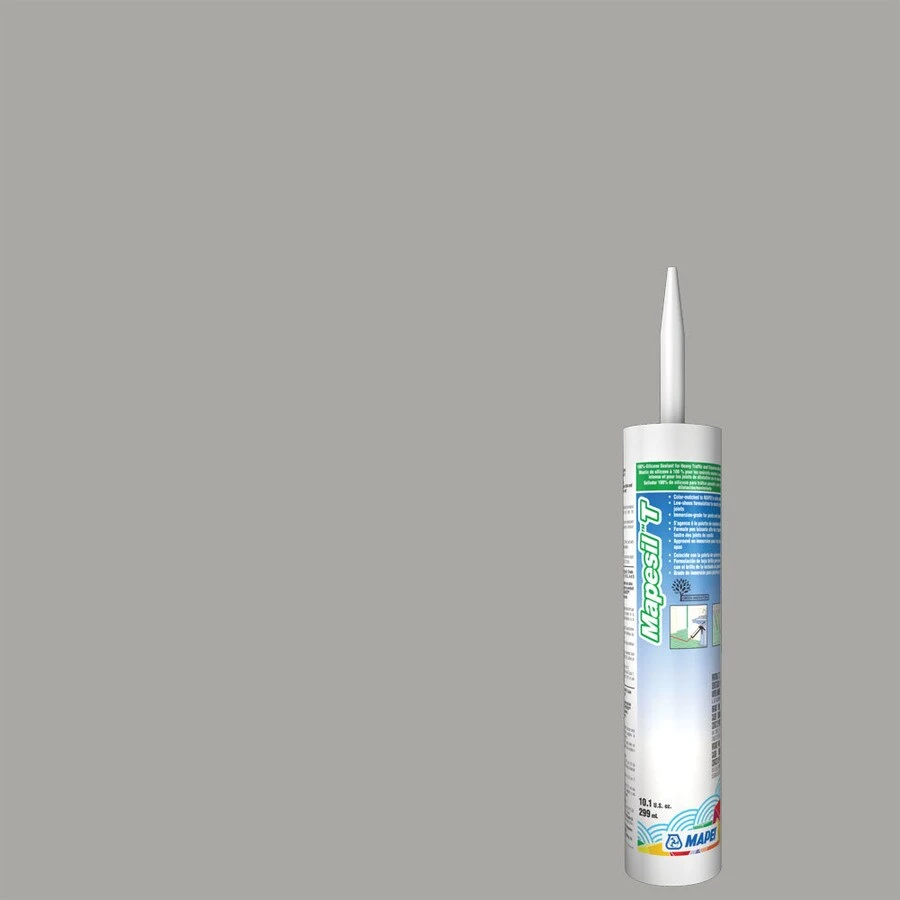 Mapei Mapesil T 10.1 Oz Silver Silicone Caulk For Sealing And Waterproofing
