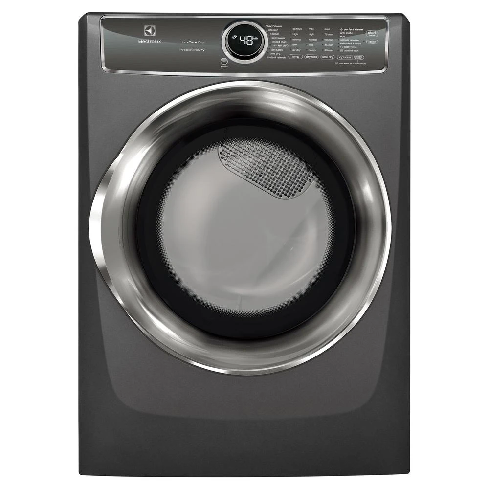 Electrolux 8.0 Cu. Ft. Electric Dryer With Steam, Predictive Dry, Titanium, Energy Star