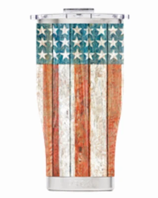 Chaser Insulated Tumbler With Lid, Vintage Flag, 27 Oz., Bpa Free