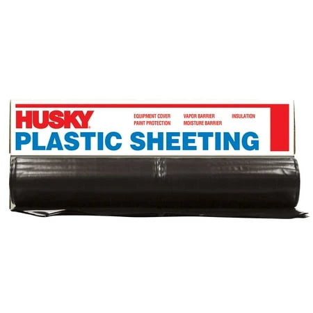 Husky Cf0610b 10' X 100' 6 Mil Black Poly Film