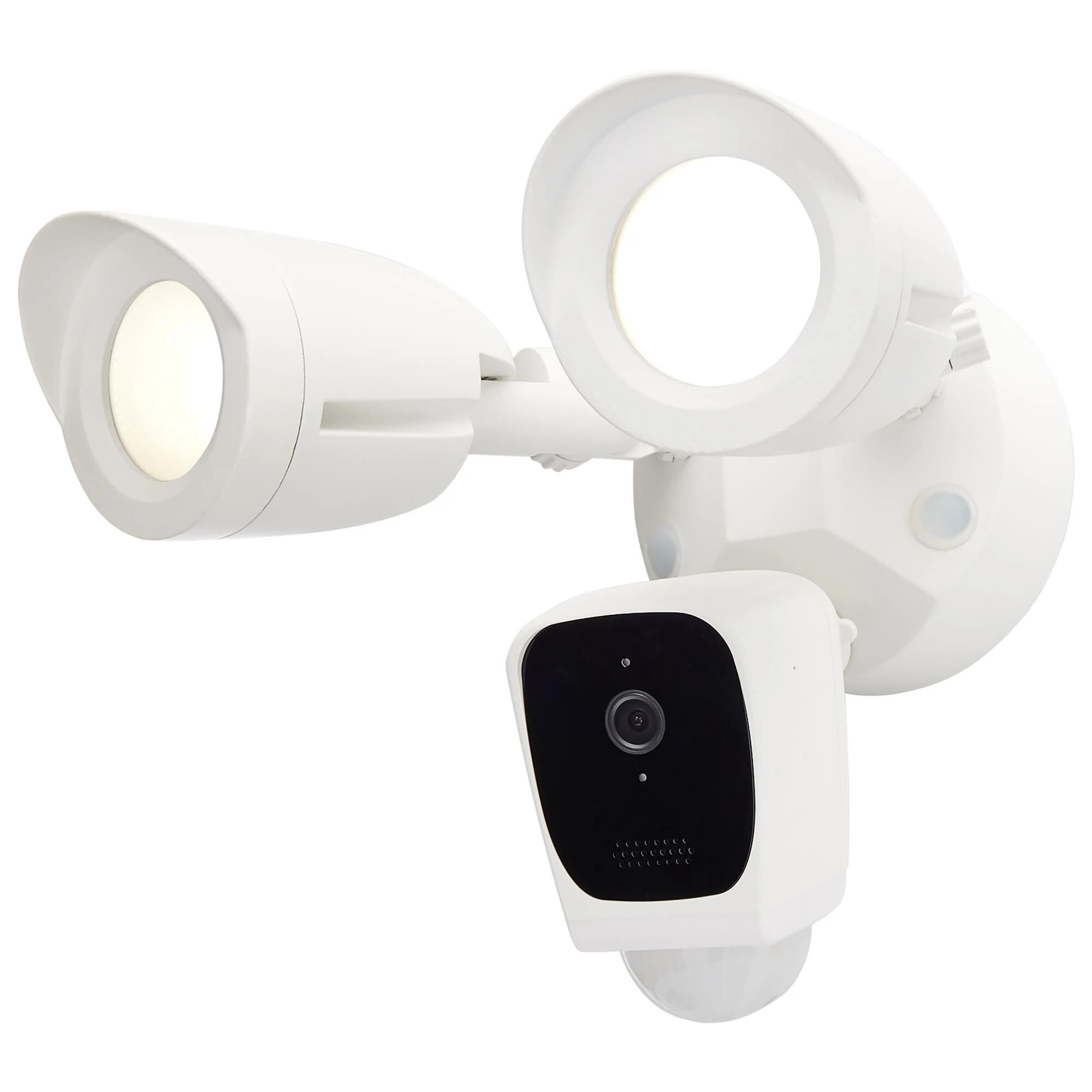 Satco 65/900 Dual Head Smart Led Security Floodlight With 1080p Hd Camera