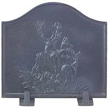Cast Iron Fireback - Deer 16" X 17.5"