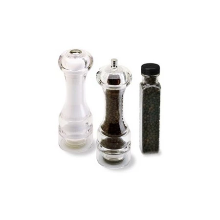Olde Thompson 7 Piece Clear Mercury Gift Set With Black Pepper Refill