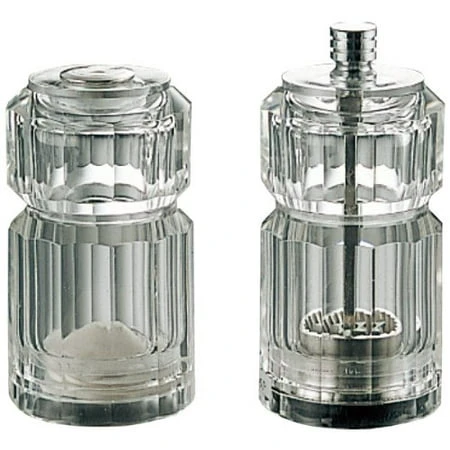 Olde Thompson 3546-40 Sonoma Clear Pepper Mill And Salt Shaker Set