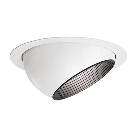 Lightolier 1182 6-3/4 Inch Adjustable Eyeball Reflector Trim Round Gloss White