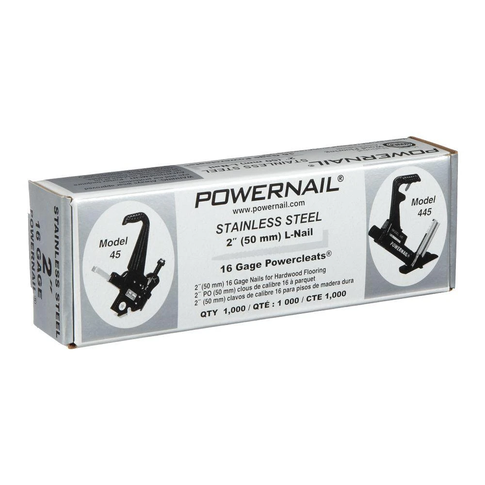 2 In. X 16-gauge Stainless Steel Powercleats Hardwood Flooring Nails (1000-pack)