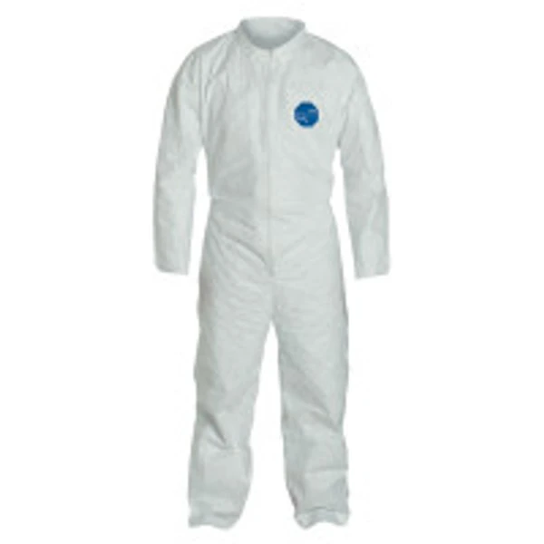 Dupont Tyvek Coveralls, Open Wrist/ankle, Hd Polyethylene, White, 2x-large, 25/carton