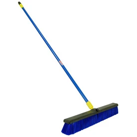 Quickie Tuff Sweep Poly Fiber Stiff Push Broom For Heavy Duty Cleaning