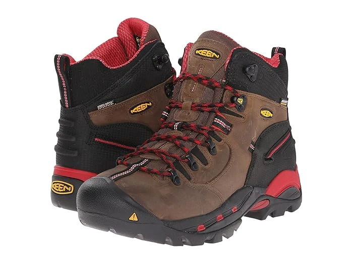 Keen Utility Pittsburgh Boot (Bison/Red) Men's Work Boots Size 14