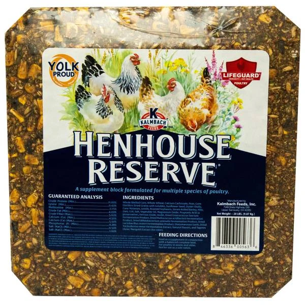 Kalmbach Feeds 20 Lb Henhouse Reserve Poultry Treat Block For Chickens