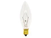 Satco S3347 40w 130v B8 Clear E12 Candelabra Base Incandescent Light Bulb