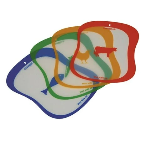 Casabella Set Of 4 Silicone Cutting Boards - Assorted Colors