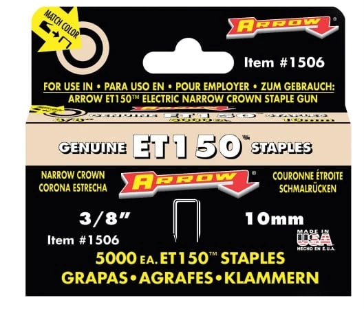Arrow Fastener Et150 3/8-inch Staples 5000 Count