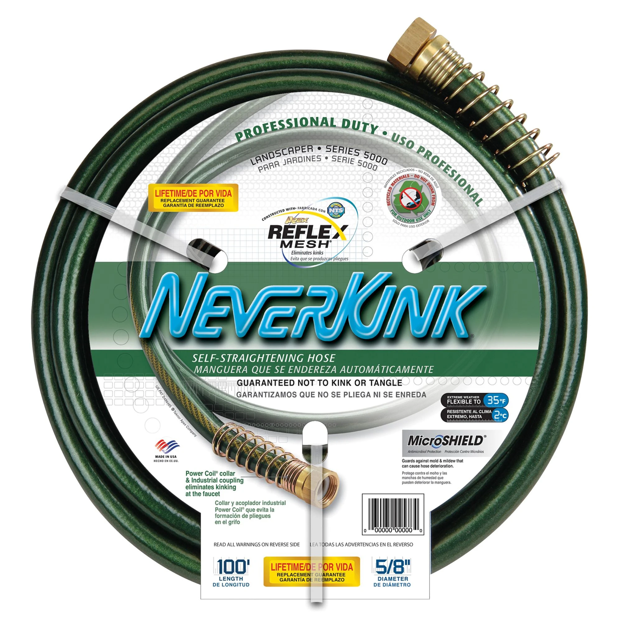 Teknor Apex 5/8" X 100' Neverkink Professional Duty Garden Hose