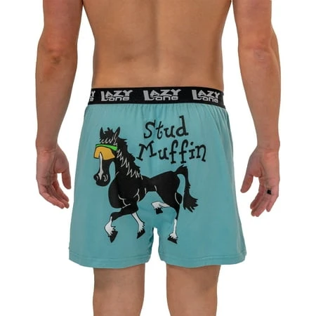 Lazyone Funny Animal Boxers Novelty Boxer Shorts Humorous Underwear Horse Stud Muffin Large