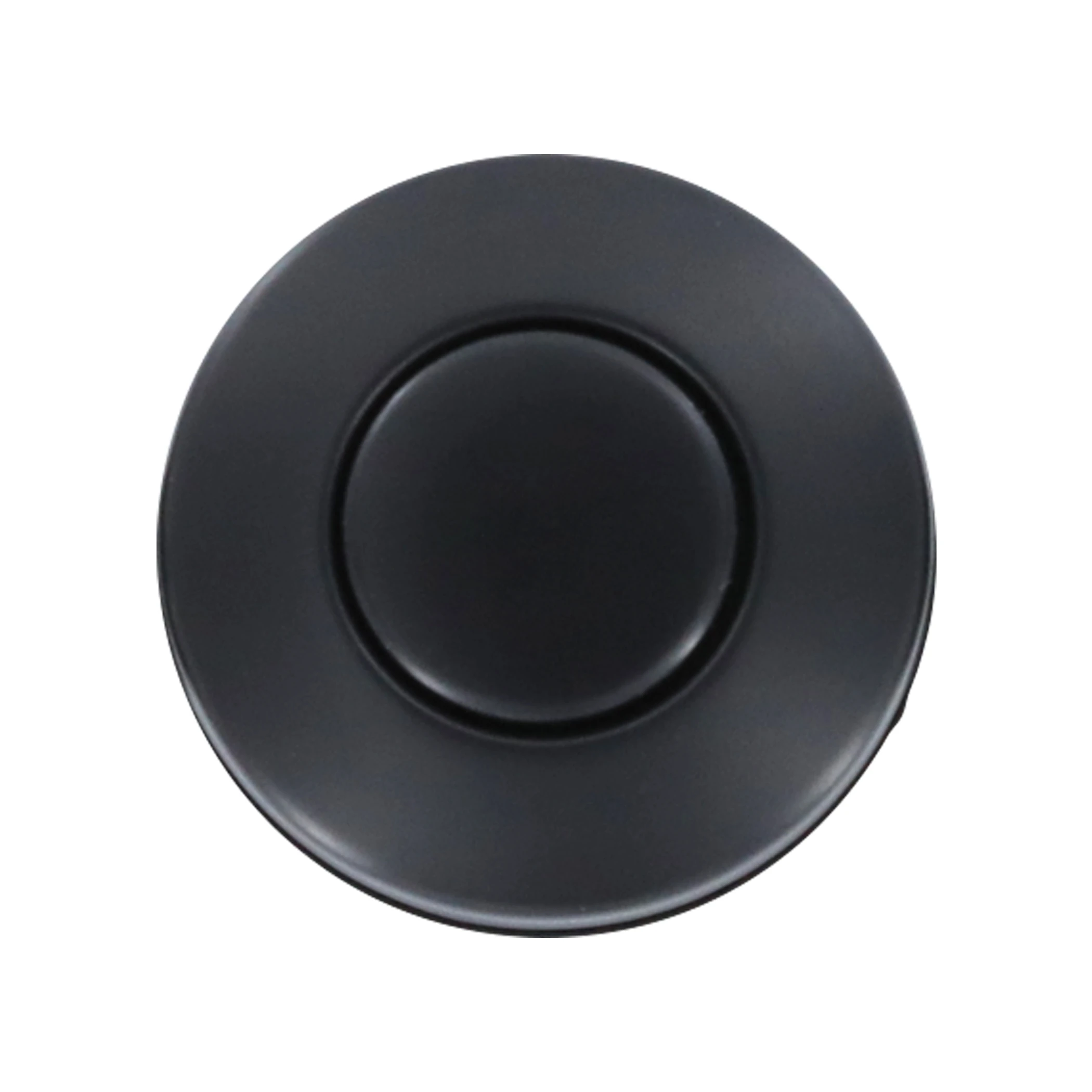 Garbage Disposal Replacement Air Switch Button, Top Mount, Matte Black, 1.8 In.