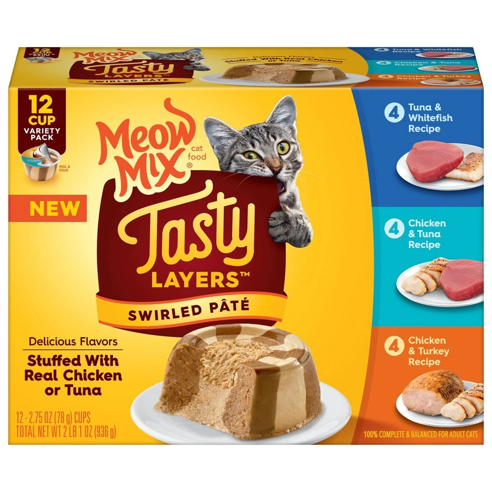 MEOW MIX TASTY LAYERS VPK 33OZ
