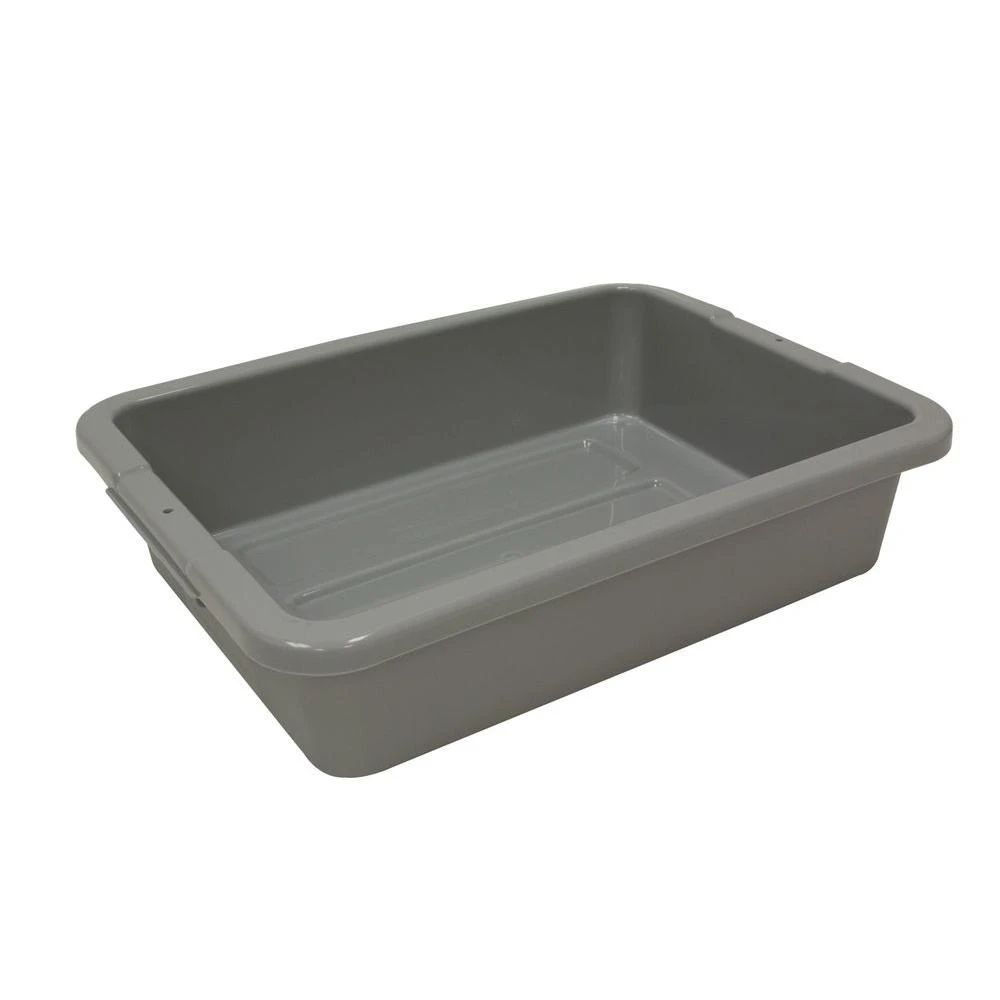 Rubbermaid Commercial 16 Qt. Bus Utility Box, 20 X 15 X 5 In., Gray