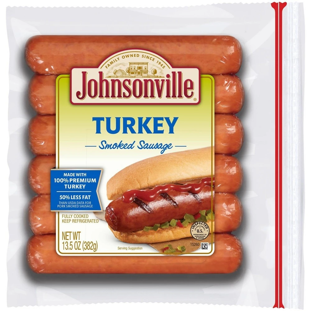 JSV SMOKED TURKEY SAUSAGE 13.5OZ
