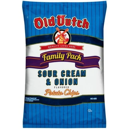 OLD DUTCH FAMILY PACK SOUR CREAM & ONION POTATO CHIPS 9.5OZ