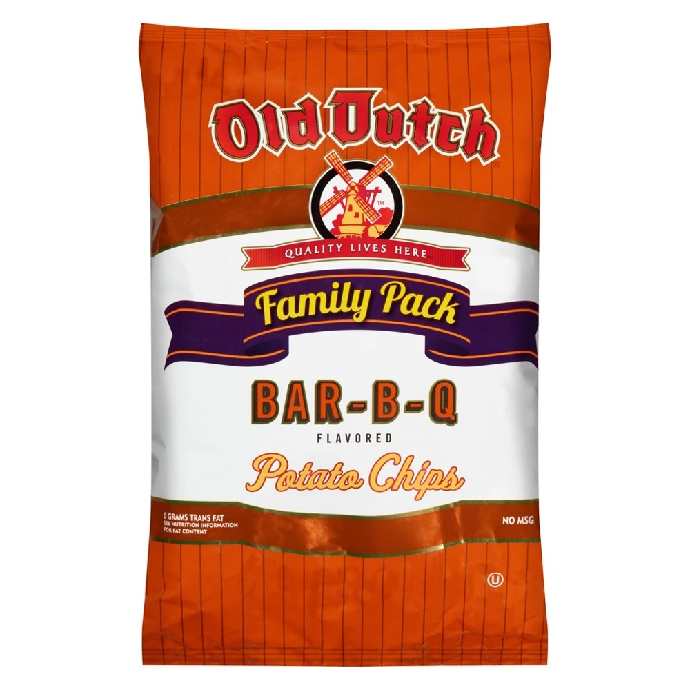OLD DUTCH FAMILY PACK BAR-B-Q POTATO CHIPS 9.5OZ