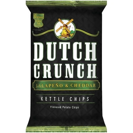 OLD DUTCH DUTCH CRUNCH JALAPENO & CHEDDAR KETTLE CHIPS 9OZ