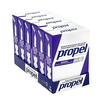 Propel Zero Calorie Grape Drink Mix, 10 Packets, Electrolytes And Vitamins