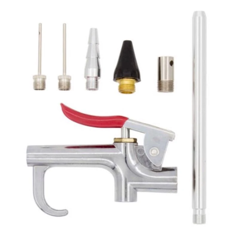 Tru-flate Air Blow Gun Kit 1/8 In. 7 Piece Set With Accessories