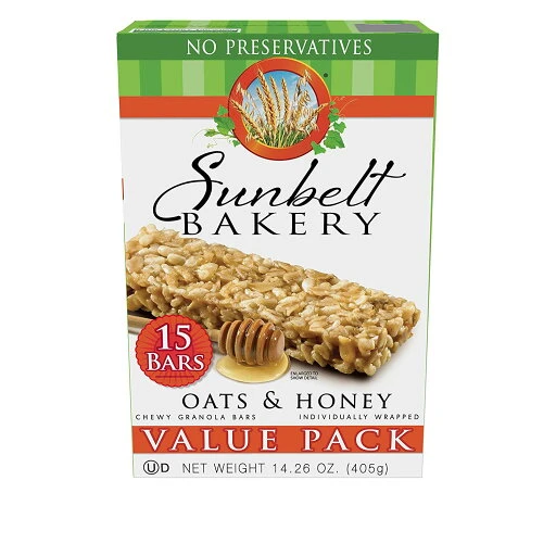 SUNBELT BAKERY OATS & HONEY CHEWY GRANOLA BARS VALUE PACK 14.26OZ