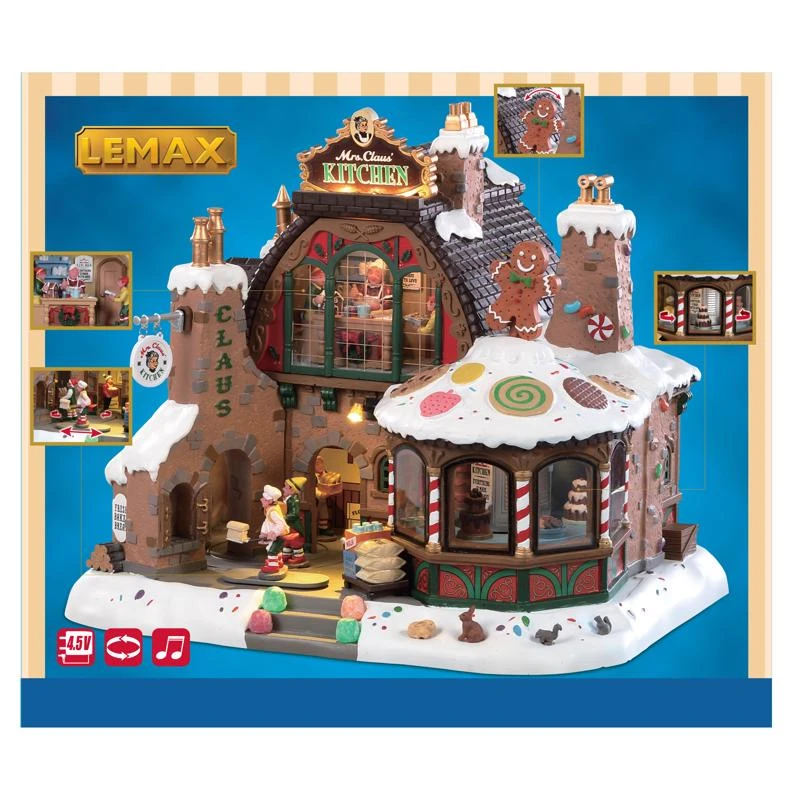 Lemax Mrs. Claus' Kitchen Christmas Village 11.81" Height Porcelain Decor Model 85314