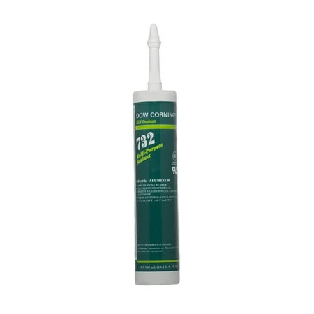 Dow Corning 732 Aluminum Multipurpose Sealant, 10 Oz, Black, 300 Ml